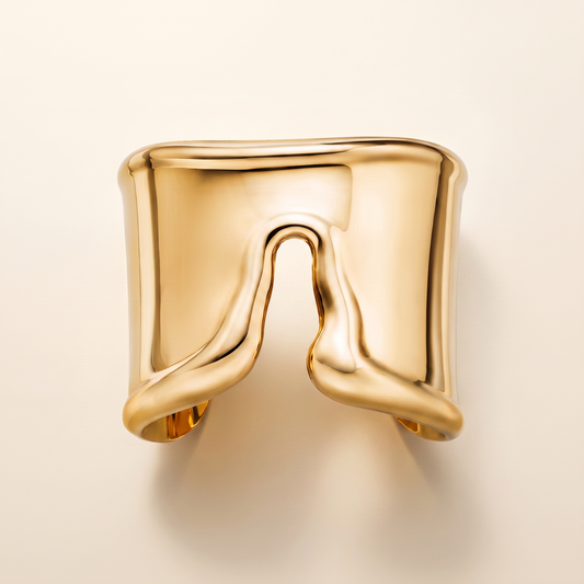 Elsa Peretti Bone Yellow Sculpted Wide Cuff Bracelet