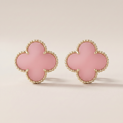 Magic Alhambra Pink Opal Earrings