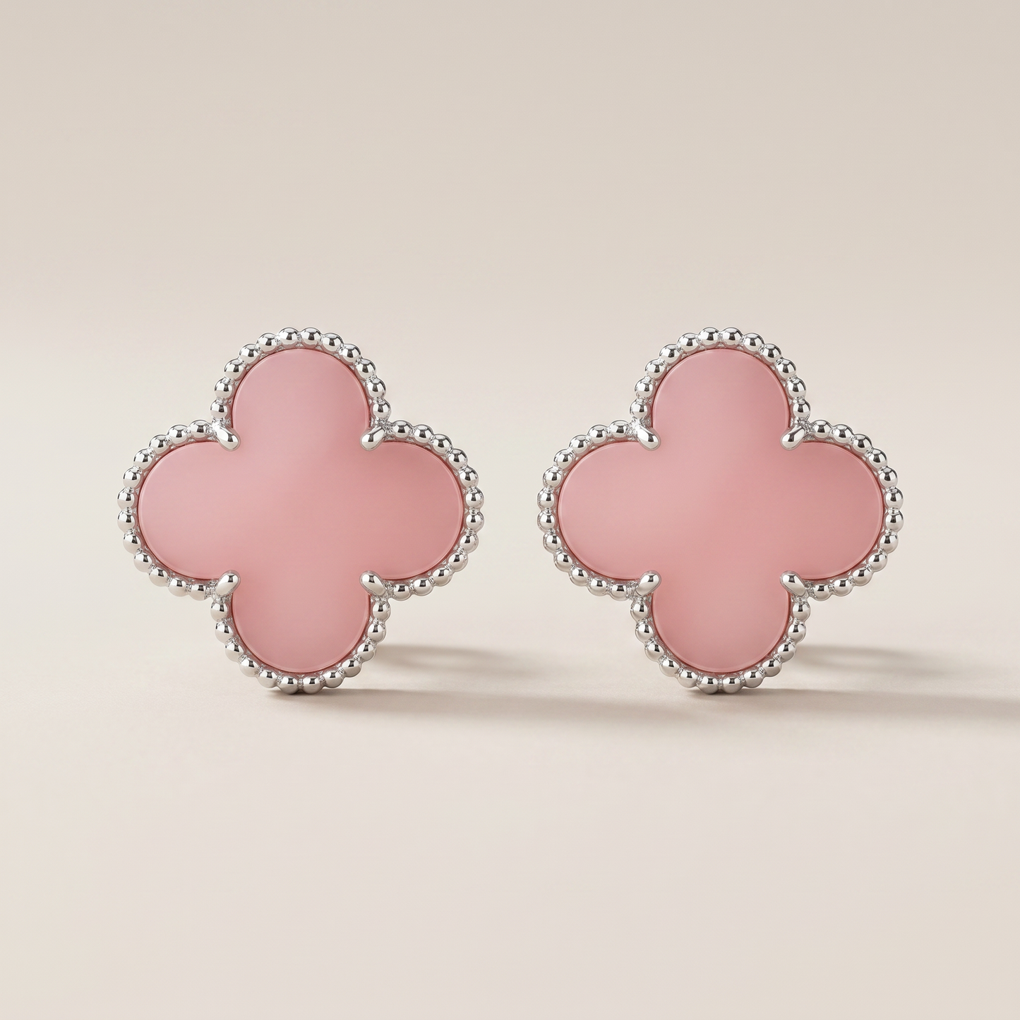 Magic Alhambra Pink Opal Earrings