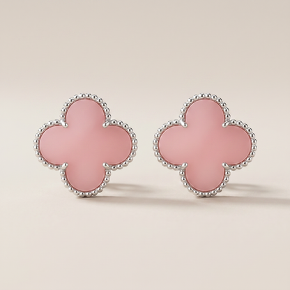 Magic Alhambra Pink Opal Earrings