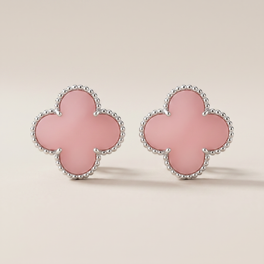 Magic Alhambra Pink Opal Earrings
