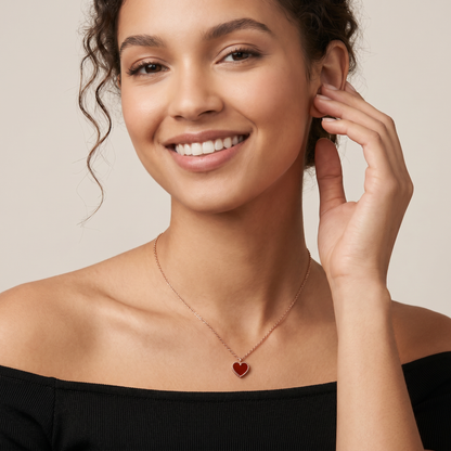 Sweet Alhambra Heart Pendant Necklace
