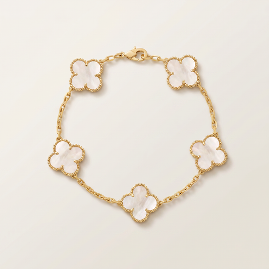 Vintage Alhambra 5 Motifs Mother of Pearl Bracelet