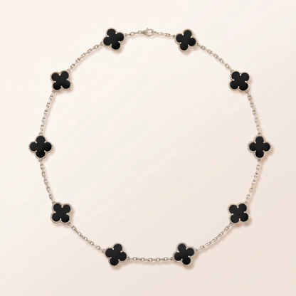 Vintage Alhambra Black 10 Motifs Necklace