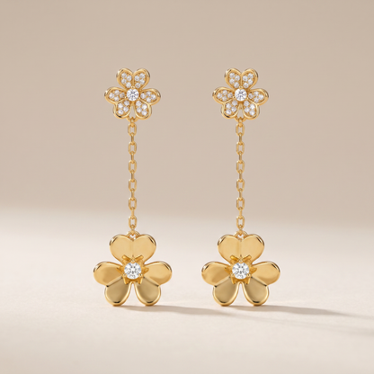 Frivole Pendant Drop Pavé Diamonds Earrings