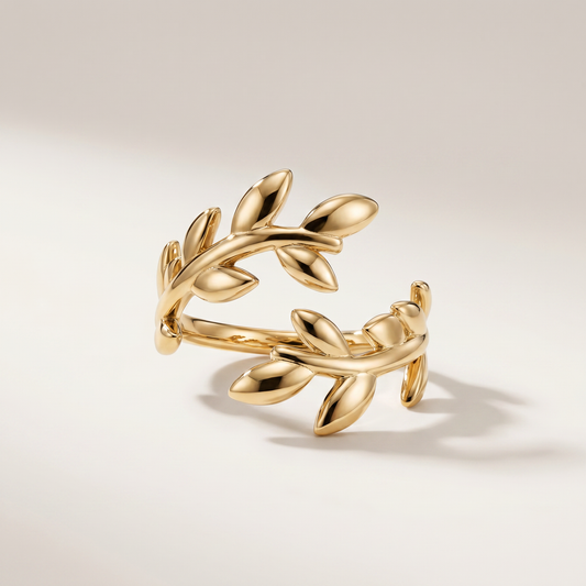Vine Bypass Leaf Ring