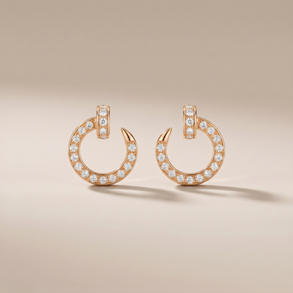 Juste Un Clou  Pavé Diamonds Small Hoop Earrings