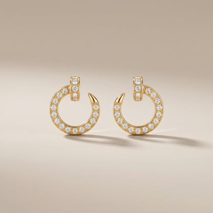 Juste Un Clou  Pavé Diamonds Small Hoop Earrings