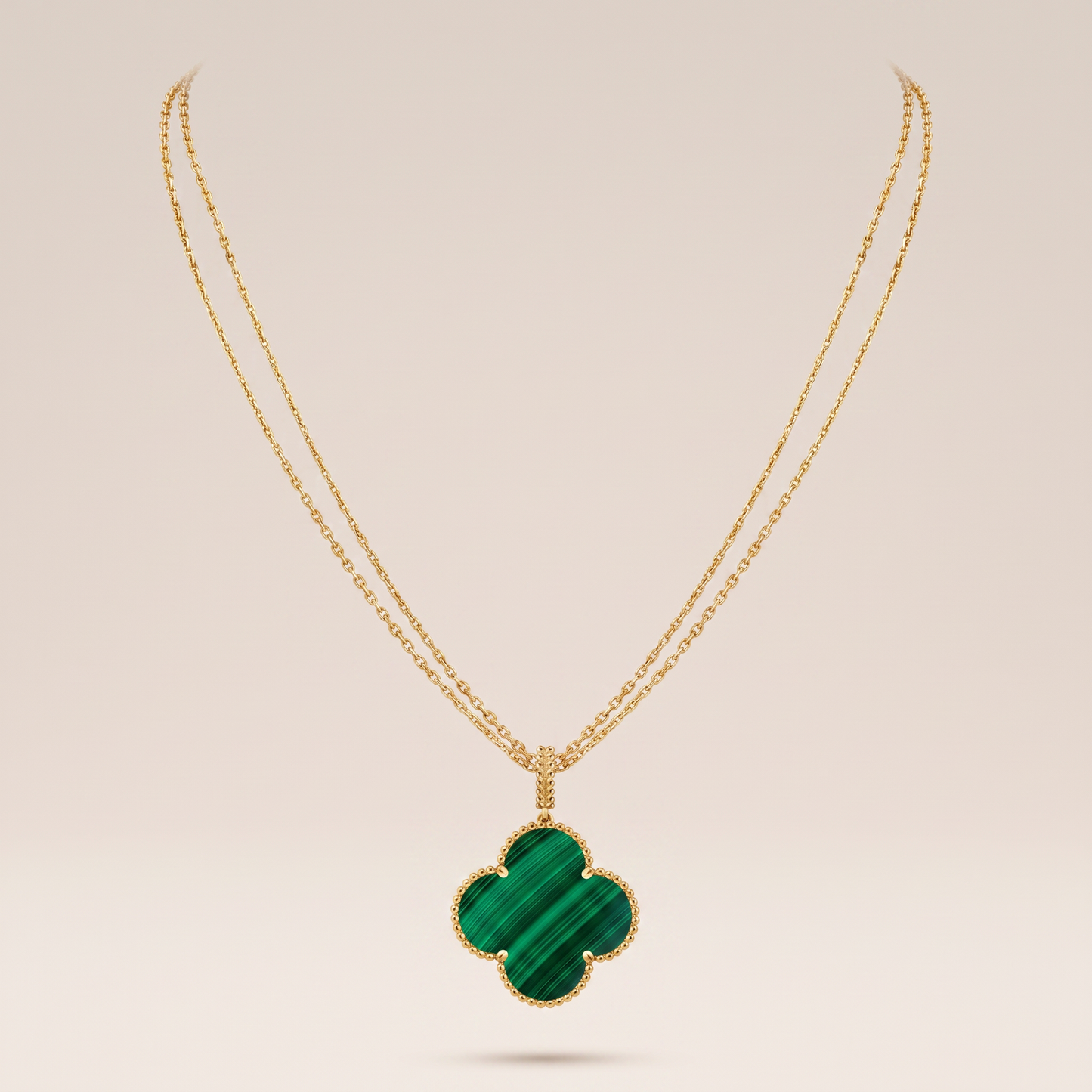 Magic Alhambra Malachite Necklace