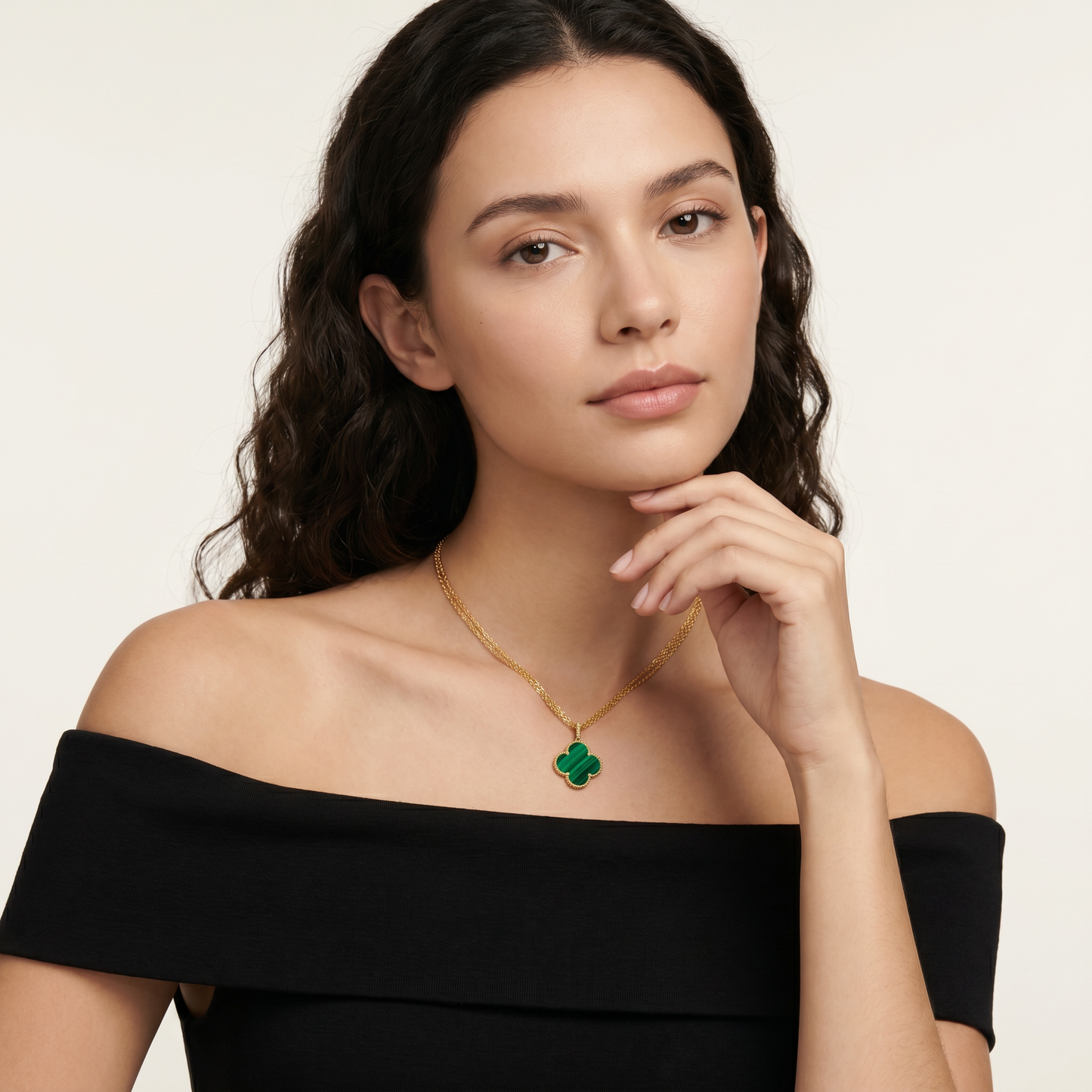 Magic Alhambra Malachite Necklace