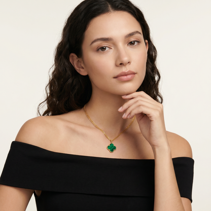 Magic Alhambra Malachite Necklace