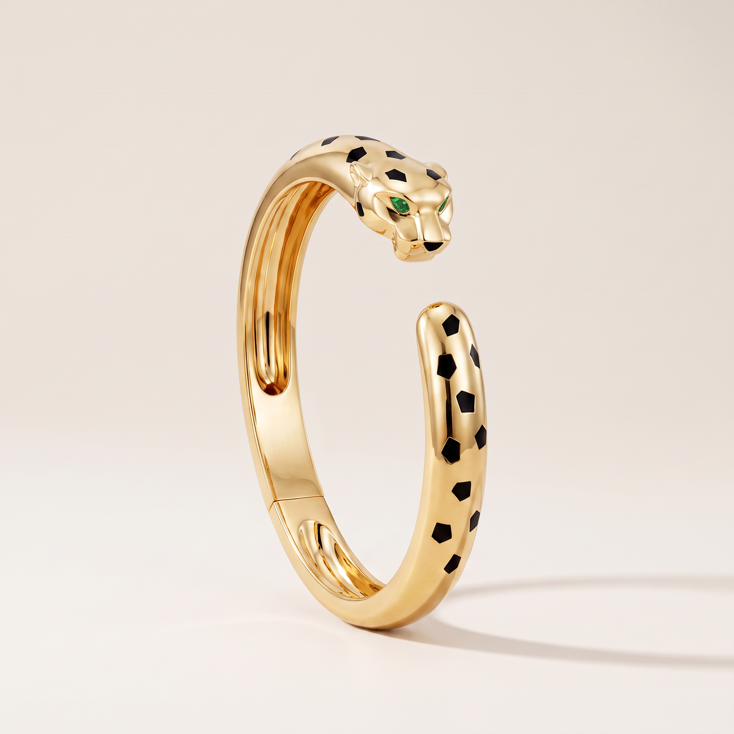 Panthere Head Open Bangle Bracelet