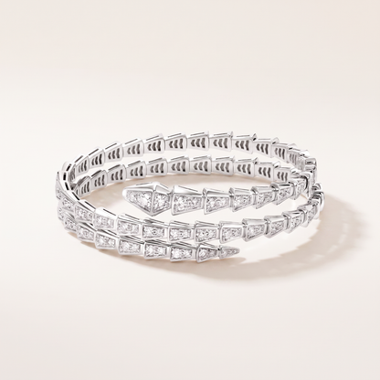 Serpenti Pavé Diamonds Double Wrap Bracelet