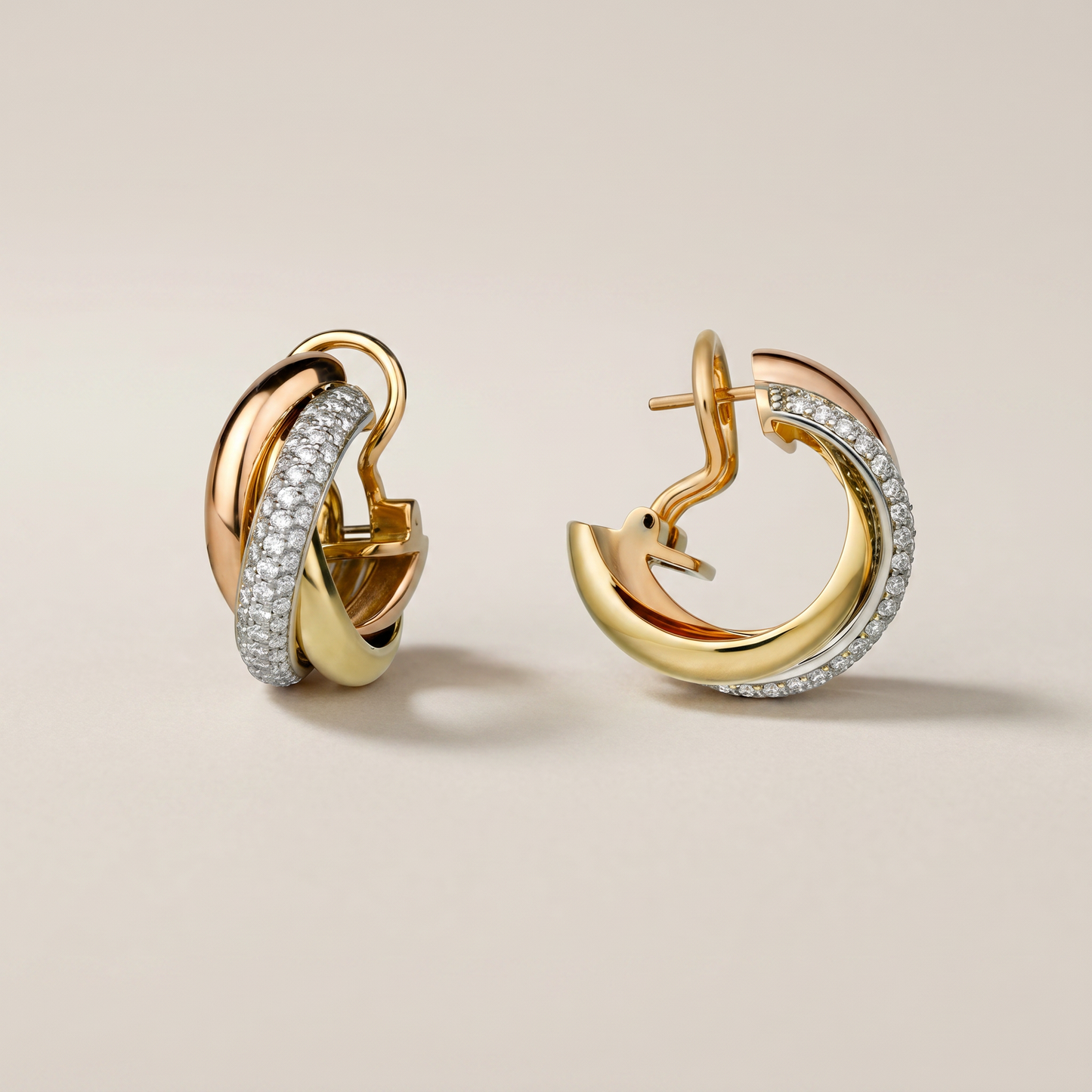 Trinity Pavé Diamonds Earrings