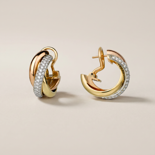 Trinity Pavé Diamonds Earrings