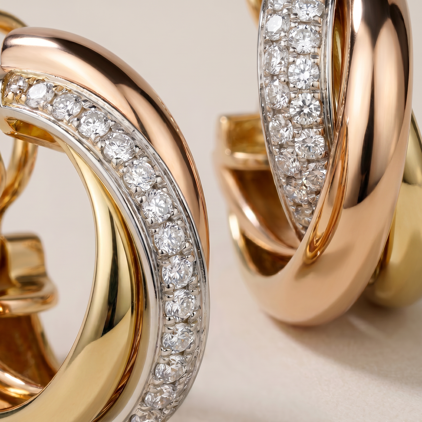 Trinity Pavé Diamonds Earrings