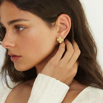 Vintage Alhambra Guilloche Earrings