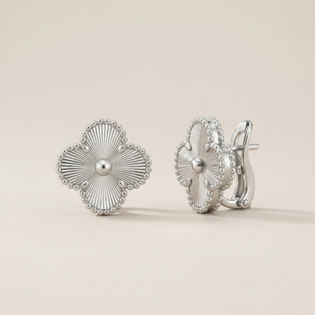 Vintage Alhambra Guilloche Earrings