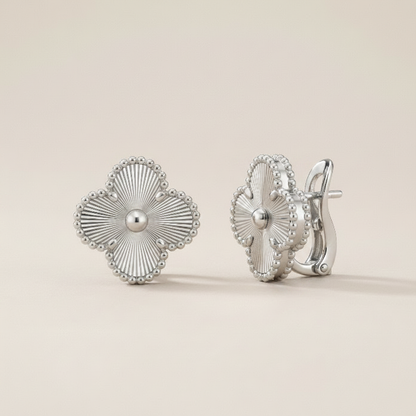 Vintage Alhambra Guilloche Earrings